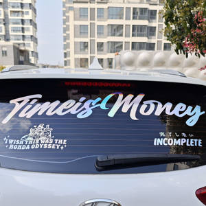 สติกเกอร์ติดรถยนต์แบบไดคัทกันน้ำ พิมพ์ลายโลโก้ตามสั่ง ตัวอักษรติดกระจกรถยนต์ ดีไซน์สติกเกอร์ไวนิลติดกันชนรถยนต์ตามสั่ง - Product Image 6