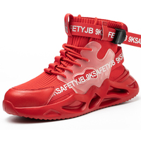 Chaussures de sécurité décontractées antidérapantes et anti-perforation à tige haute pour hommes, avec embout en acier, respirantes – Fabricant de chaussures de sécurité pour hommes