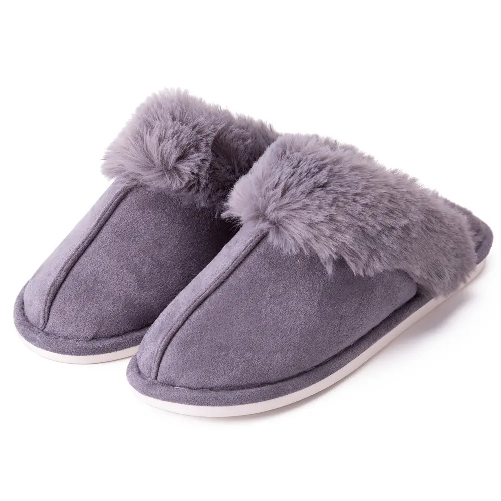Kadınlar için kaymaz yumuşak peluş sıcak kışlık terlik ev ayakkabıları terlik