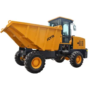 FCY70 4*4 wheel drive CE approved water cooled 7 ton loading 3.5 CBM small mining works agriculture back tipper for wholesales