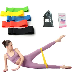 Fitness Resistance Bands Elastic Loop Professional Yoga Logo Training Hip TPE Exercise Band Set