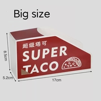 Boîtes à sandwich personnalisées jetables auto-érectables en carton pliable en forme de taco pour chips de tortilla, tacos et barbecue avec pelliculage mat