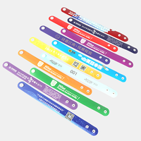 Bracelet promotionnel VIP pour événement, personnalisé avec logo imprimé, bracelet d'identification pour fête, étanche et réglable avec fermoir à pression