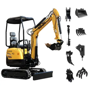 Gratis Verzending Mini Digger China Groothandel Compacte Mini Graafmachines 1.7 Ton Prijzen Met Duim Emmer