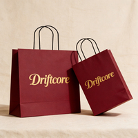 Sacs cadeaux personnalisés avec logo laminé, sacs shopping en papier brillant pour la marque de votre magasin de détail avec votre propre logo