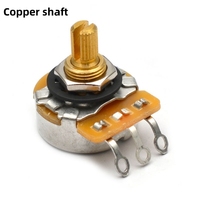 Potentiomètre rotatif à film de carbone Bonens RV2410 250K/500K, axe métallique rond de 24 mm, pour guitare électrique