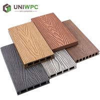 Revêtement de terrasse 3D en gros, personnalisé, extérieur, imperméable, ignifuge, en bois composite WPC pour la maison