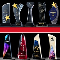 Trophée en cristal K9 vierge, plaque de récompense, coupe, vente en gros, gravure laser 3D, trophée en cristal