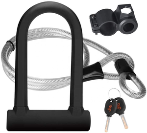 Nouveau <span class=keywords><strong>antivol</strong></span> vélo <span class=keywords><strong>U</strong></span> serrure câble combinaison vtt route montagne cyclisme serrure acier sécurité vélo serrures - Product Image 4