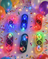 Vente en gros de Fidget Spinner en cristal LED, gyroscope pour les doigts, lumineux dans le noir, transparent, anti-stress, jouet EDC pour enfants et adultes