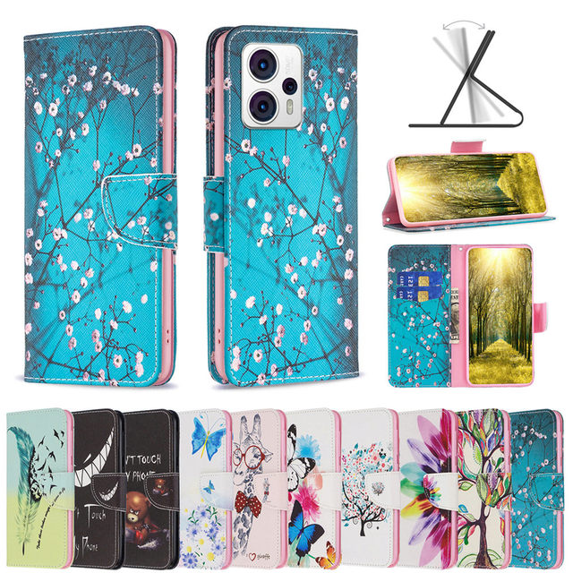 Wallet Flip Phone Case for Motorola G13 G23 4G G53 5G G73 E13 G Stylus Power G52 G72 G62 G42 Phone Cover for Google Pixel 7A 8