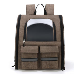 Yüksek kalite lüks seyahat nefes pencere fermuar kapatma ile taşınabilir çok fonksiyonlu köpek sırt çantası taşıyıcı Polyester malzeme - Product Image 1