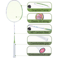YODIMAN – Ensemble de badminton populaire, personnalisé, de haute qualité, léger et écologique, avec raquettes en fibre de carbone premium et cordages tissés rigides