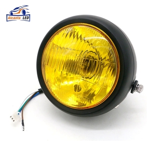 Phare avant Vintage pour moto Sportster Chopper Bobber Retro moto Cafe <span class=keywords><strong>Racer</strong></span> <span class=keywords><strong>Royal</strong></span> <span class=keywords><strong>Enfield</strong></span> Scrambler - Product Image 1