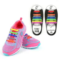 Шнурки силиконовые для кроссовок, спортивные эластичные, без завязывания, разные цвета