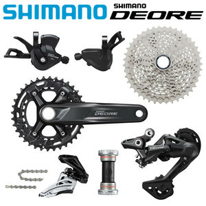 Grupo de Transmisión SHIMANO <span class=keywords><strong>DEORE</strong></span> <span class=keywords><strong>M5100</strong></span> 2x10 Velocidades de Aleación: Palancas de Cambio, Desviador Delantero/Trasero, Plato, <span class=keywords><strong>Cassette</strong></span>, Cadena y Eje de Pedalier - Product Image 1