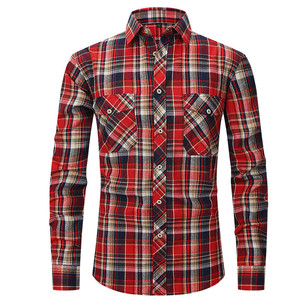 Personnalisé <span class=keywords><strong>Homme</strong></span> Chemises Formelles <span class=keywords><strong>Rouge</strong></span> <span class=keywords><strong>Noir</strong></span> Casual Travail Hommes Manches Longues Angleterre Style Designer <span class=keywords><strong>Chemise</strong></span> à <span class=keywords><strong>Carreaux</strong></span> pour Hommes - Product Image 5