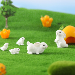 Cute Realistic Mini <strong>Easter</strong> Bunny Figures Miniature Resin Rabbit Crafts Figurines <strong>Ornaments</strong> for DIY Fairy Garden Moss Landscape - Product Image 3