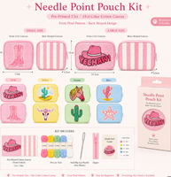 Sac à main Aceylic pour point de croix, pochette plate en toile pour présentation de travaux manuels, pochette d'insertion pour point de croix, sac pop