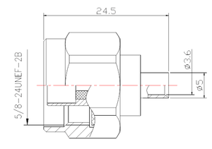 หัวต่อสายโคแอกเชียลแบบ N Male สำหรับเชื่อมต่อสาย Rg141 Rg402 พร้อมจำหน่ายจากโรงงาน มีสินค้าในสต็อก - Product Image 4