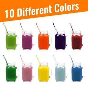 Wholesale Bulk Eco-friendly Disposable 10 Different Colors Rainbow Stripe Paper Straws