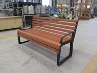Banc de haute qualité rue bois mobilier d'extérieur chaises en acier parc en bois longue chaise banc de jardin extérieur
