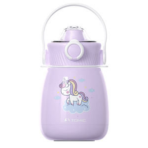 Bouteille d'eau de sport Tomic Sports Purple Unicorn 500 ml, portable et isolée, pour enfants et femmes, utilisation en extérieur - Product Image 3