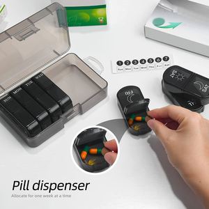 Portable <b>7</b> Days 14 Compartments AM PM Daily Pill Box Medicine <b>Tablet</b> Storage Box - Product Image 4