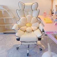 Chaise de jeu de qualité supérieure Cow Cow - Chaise pivotante ergonomique avec dossier inclinable et repose-pieds, pas d'assemblage requis pour la maison ou le bureau