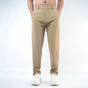 <b>Men's</b> Autumn 100% Cotton Anti-Pilling Sweatpants <b>Trousers</b> Custom <b>Wide</b> <b>Leg</b> Design Elastic Mid Waist Casual Plain Dyed - Product Image 4
