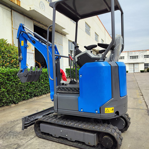 Miniexcavadora de tipo oruga, hidráulica, azul, equipo de construcción compacto para trabajos de excavación y demolición. - Product Image 1