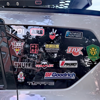 Autocollants personnalisés en gros pour pare-chocs de voiture, logo personnalisé, décoratifs pour carrosserie de moto et de véhicule, et décalcomanies pour vitres de voiture berline