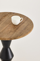 Meubles de maison rétro du milieu du siècle salon en bois massif gris bois canapé Table d'appoint petite Table d'appoint d'angle rond