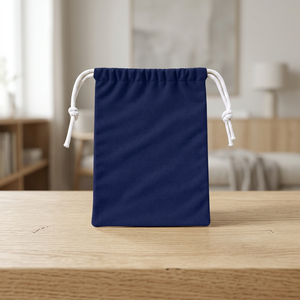 Bolsa de Regalo Portátil de Tela No Tejida Azul Marino con Cordón, para Uso Diario, Unisex, Color Sólido, Entrega en el Mismo Día - Product Image 1