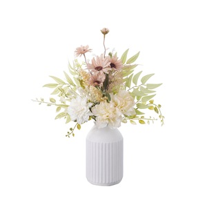 CallaFloral <b>Artificial</b> Peony <b>Bouquet</b> Plastic Woven Fabric Wedding Decor Adjustable Floral Arrangement - Product Image 5