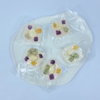 Friandises pour animaux de compagnie surgelées et séchées : Bouchées de coquilles Saint-Jacques et brocoli, riches en protéines, sans céréales, marque privée, emballage personnalisé, vente en gros en vrac