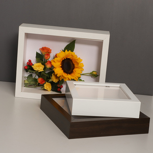 Hiện đại sáng tạo 6inch bóng hộp khung 8x10 MDF gỗ hình ảnh khung cổ điển hình ảnh khung vuông trang trí hoa MDF nghệ thuật 8x8 - Product Image 5