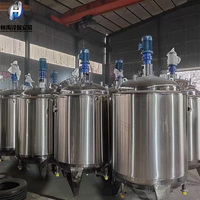 Cuve de mélange et d'homogénéisation de cire liquide en acier inoxydable 100L-300L avec moteur et boîte de vitesses pour le traitement des produits chimiques
