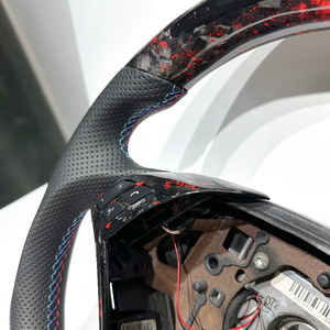 Volant de voiture sport en cuir et fibre de carbone forgé à LED, en promotion, pour BMW Série 6 (E90, E91, E92, E93, E80, E83, E71, E46, E60) - Nouvelle Arrivée - Product Image 5