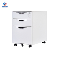 Armoire de classement en acier robuste à 3 tiroirs pour le rangement de documents de bureau avec serrure