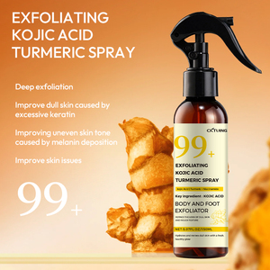 Vente en gros de soin corporel à la kératine, exfoliant pour les pieds, acide kojique, brume exfoliante au curcuma, spray corporel - Product Image 4