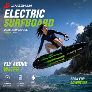 Planche de <span class=keywords><strong>surf</strong></span> électrique à grande vitesse en fibre de carbone, propulsée par jet, pour sports nautiques - Product Image 4