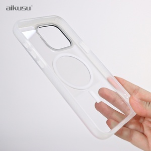 Coques de téléphone transparentes en époxy pailleté pour impression UV, coque de téléphone magnétique transparente givrée en TPU pour iPhone 16 15 14 13 Pro Max - Product Image 2