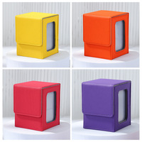 Boîte de rangement multifonction tendance 2026 en cuir PU rigide pour cartes à jouer, rouge à lèvres, cosmétiques, cigarettes – Cadeau pour femme