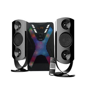 Haut-parleur de bureau pour ordinateur PC, 2.1 canaux, 60W, basses puissantes, en bois de haute qualité, avec subwoofer, pour home cinéma - Product Image 4