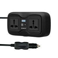 Onduleur de Puissance Voiture 200W à Vente Chaude, Convertisseur CC 12V vers CA 110V 220V avec 2 Prises USB Universelles