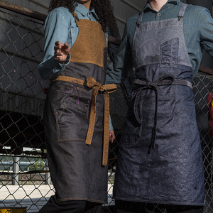 COMMUNIQUÉ En Gros Professionnel 100% COTON Bavoir Café Restaurant BBQ Étanche Tablier <span class=keywords><strong>De</strong></span> <span class=keywords><strong>Cuisine</strong></span> Avec Poche - Product Image 6