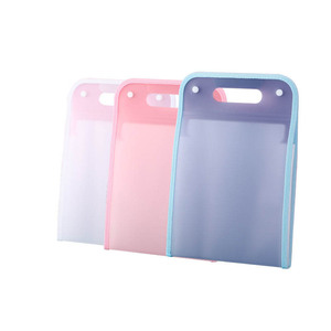 Sản phẩm mới đầy màu sắc PVC PP nhựa túi tài liệu giấy mở rộng Organizer tài liệu thư mục tập tin với xử lý - Product Image 3