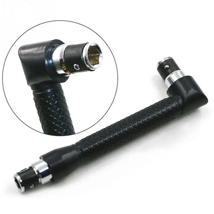 90 degree 6.35mm 1/4 L-Handle Grip Stainless Steel Twin Angle Head Wrench Screwdriver Driver Tool