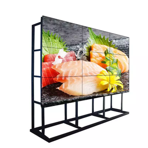Mur vidéo LCD 4K 3x3 de 46 à 55 pouces avec cadre ultra-fin de 8 mm en plastique sans soudure et animation pour la signalisation en magasin, l'éducation et la navigation. - Product Image 1